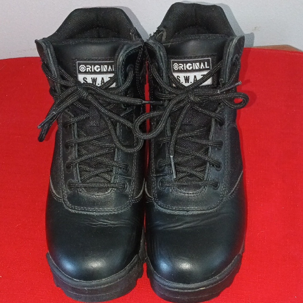 Men's Size 7 Black Tactical Boots SWAT Brand